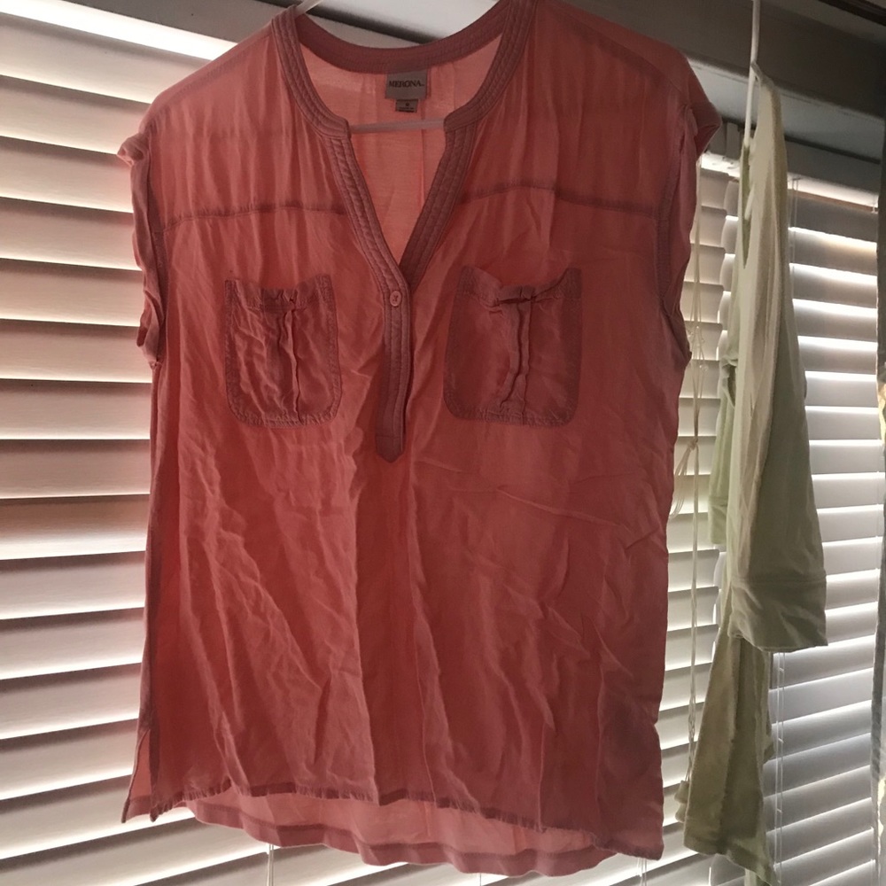 Coral blouse